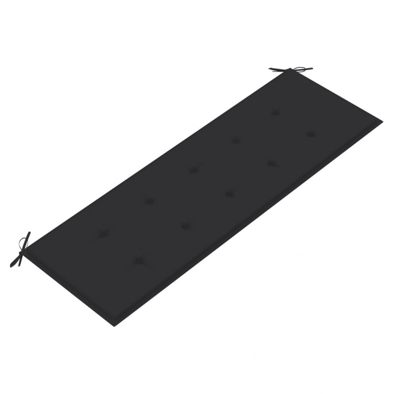 Ławka ogrodowa z antracytową poduszką, 150 cm, drewno tekowe