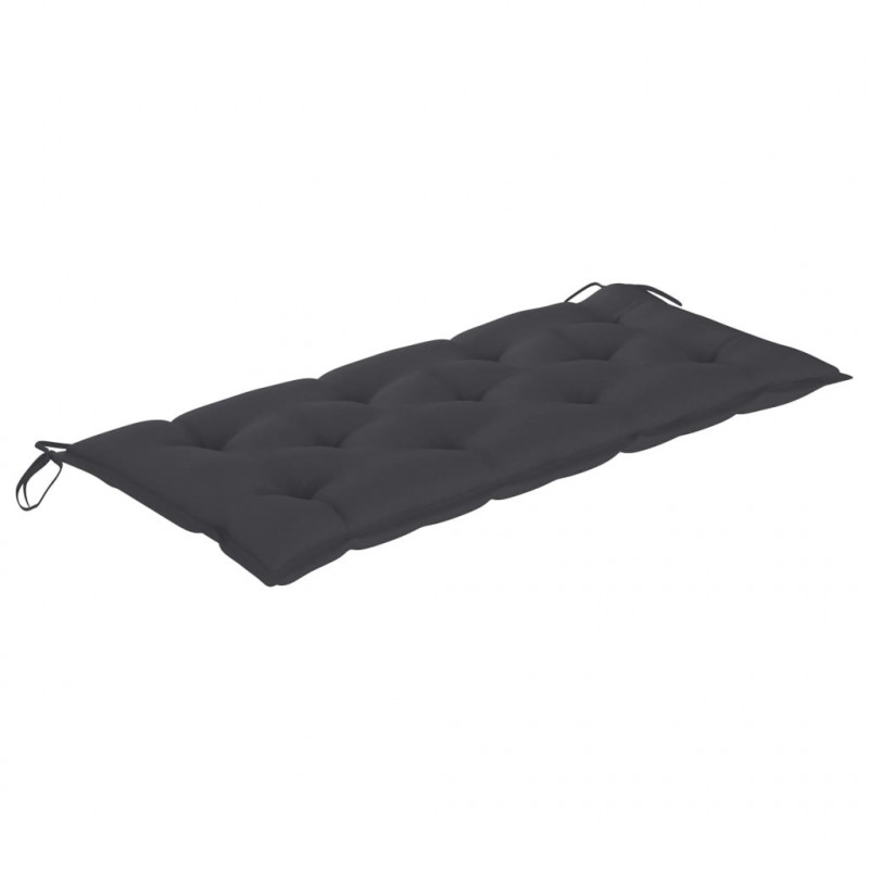 Ławka ogrodowa z poduszką, 120 cm, lite drewno tekowe