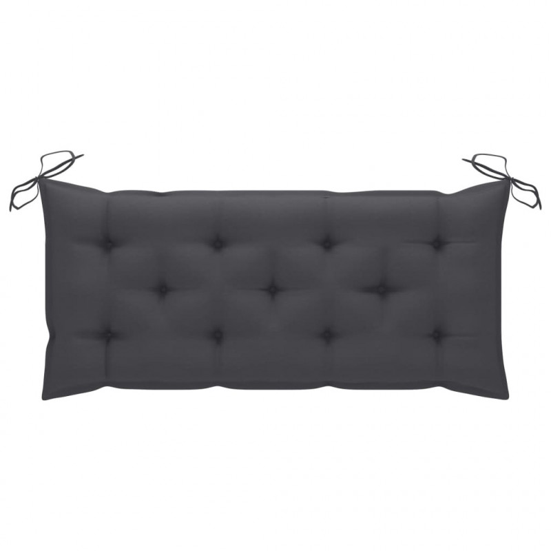 Ławka ogrodowa z poduszką, 120 cm, lite drewno tekowe