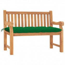 Ławka ogrodowa z poduszką, 120 cm, lite drewno tekowe