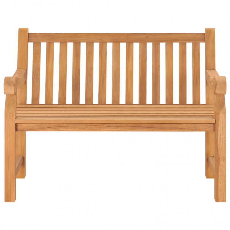 Ławka ogrodowa z poduszką, 120 cm, lite drewno tekowe