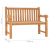Ławka ogrodowa z poduszką, 120 cm, lite drewno tekowe