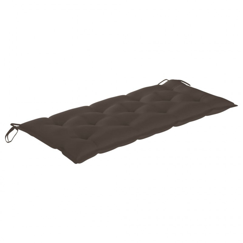 Ławka ogrodowa z poduszką, 120 cm, lite drewno tekowe