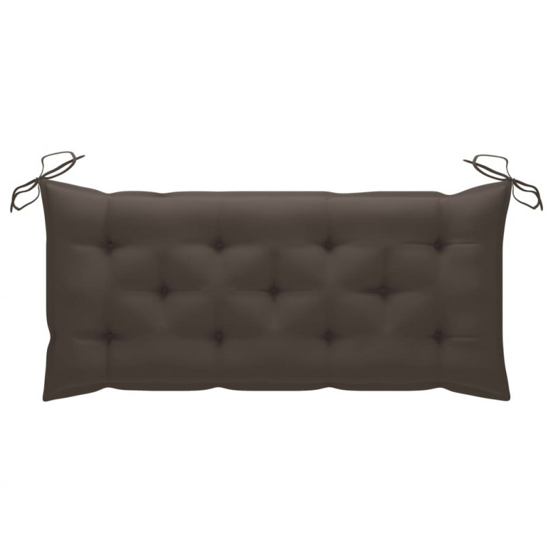 Ławka ogrodowa z poduszką, 120 cm, lite drewno tekowe