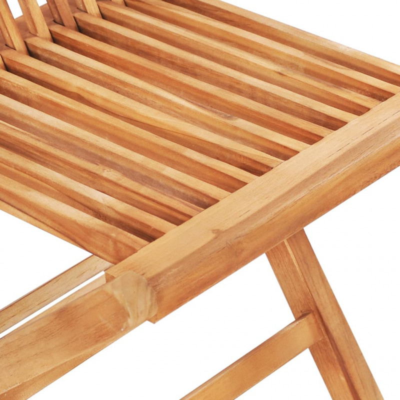 3-cz. zestaw mebli bistro z poduszkami w czerwoną kratę, tekowy