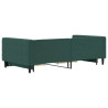 Sofa rozsuwana z szufladami, ciemnozielona, 100x200 cm, aksamit