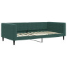Sofa rozsuwana z szufladami, ciemnozielona, 100x200 cm, aksamit
