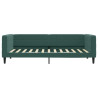 Sofa rozsuwana z szufladami, ciemnozielona, 100x200 cm, aksamit