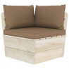 Ogrodowa sofa 3-osobowa z palet, z poduszkami, drewno świerkowe