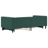 Sofa rozsuwana z szufladami, ciemnozielona, 90x200 cm, aksamit