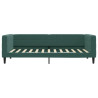 Sofa rozsuwana z szufladami, ciemnozielona, 90x200 cm, aksamit