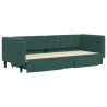 Sofa rozsuwana z szufladami, ciemnozielona, 80x200 cm, aksamit