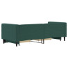 Sofa rozsuwana z szufladami, ciemnozielona, 80x200 cm, aksamit