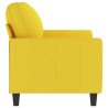 Sofa 2-osobowa, jasnożółta, 120 cm, tapicerowana tkaniną
