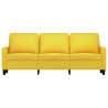 Sofa 3-osobowa, jasnożółta, 180 cm, tapicerowana tkaniną