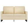 2-osobowa sofa, kremowa, 120 cm, tapicerowana tkaniną