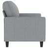 Sofa 2-osobowa, jasnoszara, 120 cm, tapicerowana tkaniną