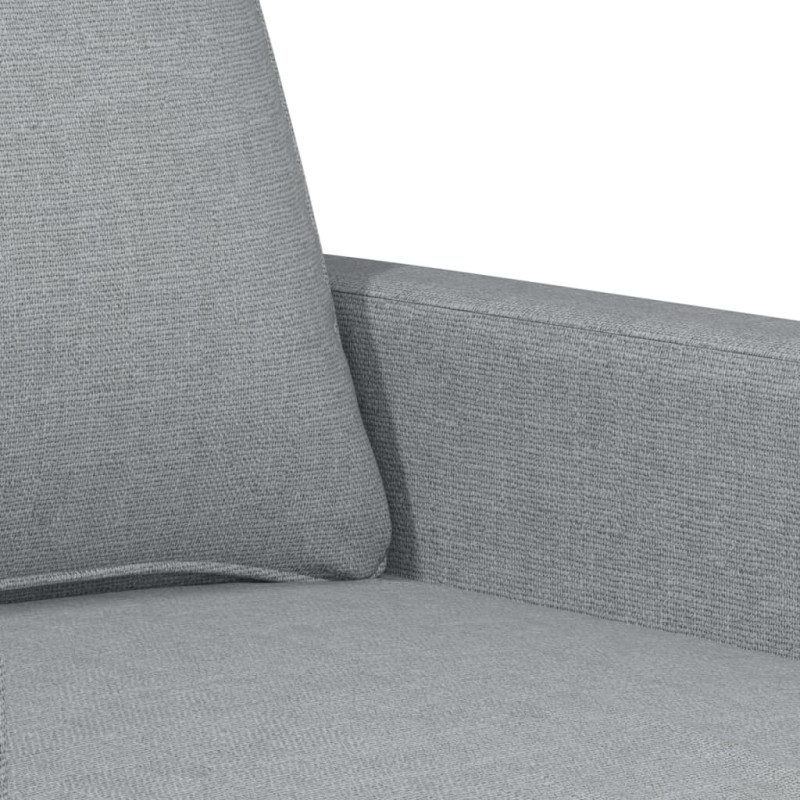 Sofa 2-osobowa, jasnoszara, 120 cm, tapicerowana tkaniną