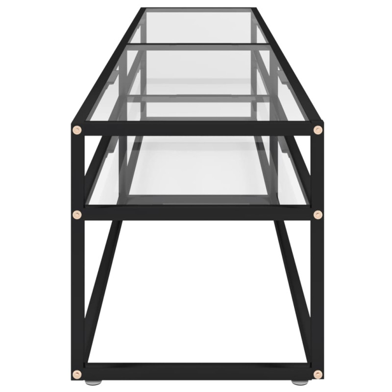 Szafka pod TV, przezroczysta, 200x40x40,5 cm, hartowane szkło