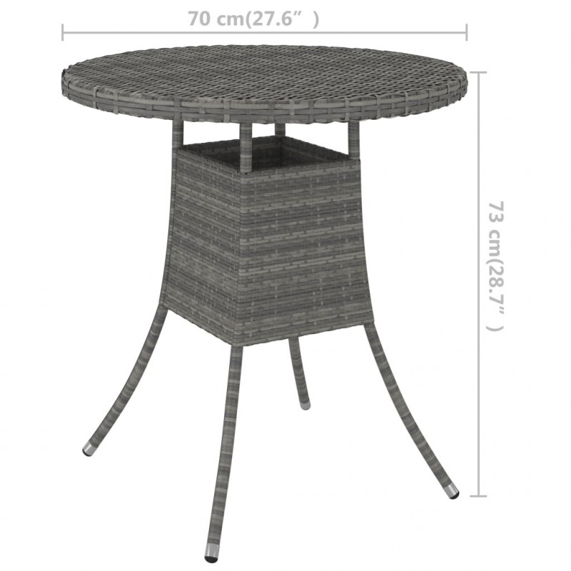 7-częściowa sofa do ogrodu, z poduszkami, polirattan, szara