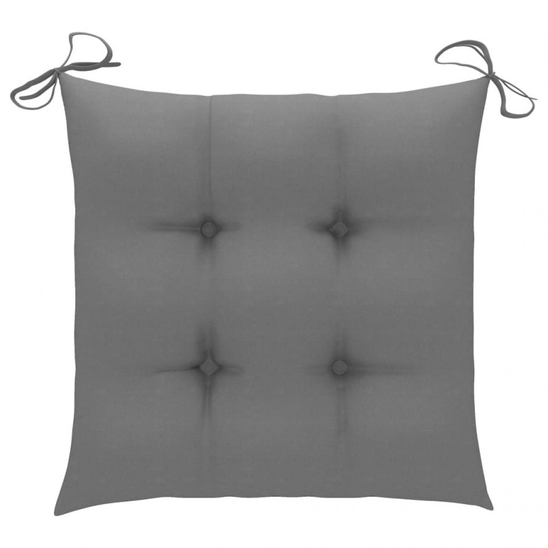 Składane krzesła ogrodowe z poduszkami, 6 szt., drewno akacjowe