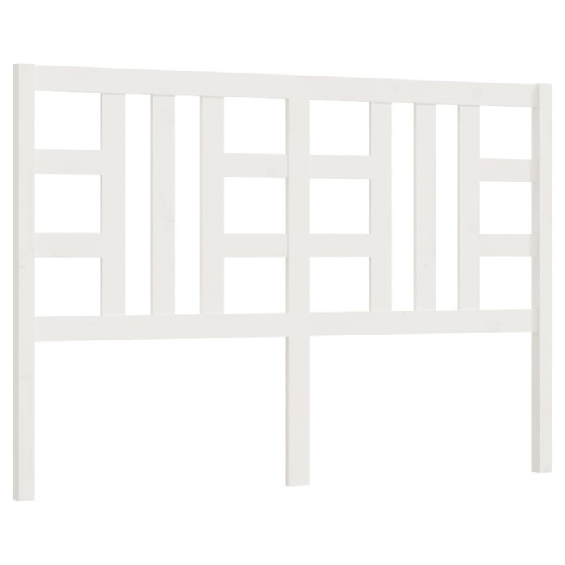 Wezgłowie łóżka, białe, 156x4x100 cm, lite drewno sosnowe
