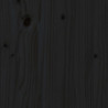 Wezgłowie łóżka, czarne, 156x4x100 cm, lite drewno sosnowe