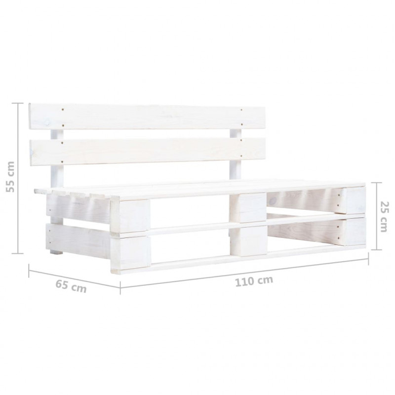 Ogrodowa sofa środkowa z palet, impregnowane drewno sosnowe