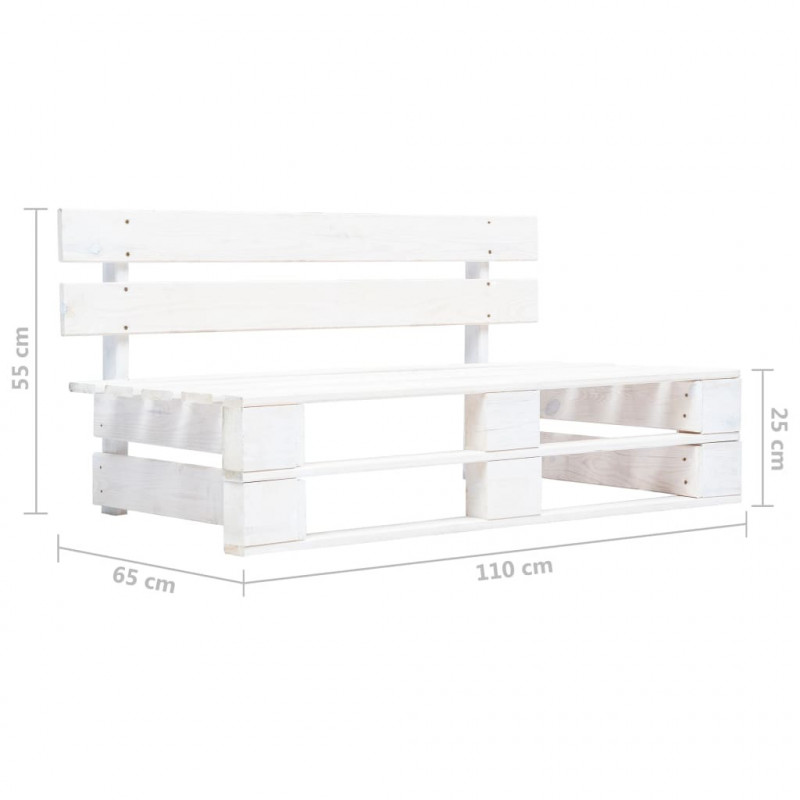 Ogrodowa sofa środkowa z palet, impregnowane drewno sosnowe
