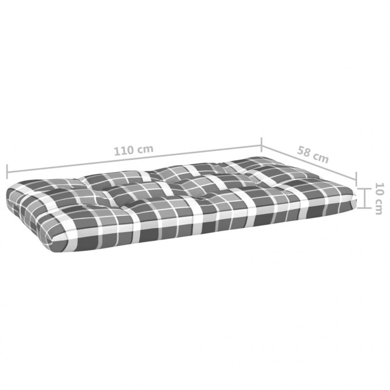 Ogrodowa sofa środkowa z palet, impregnowana na czarno sosna