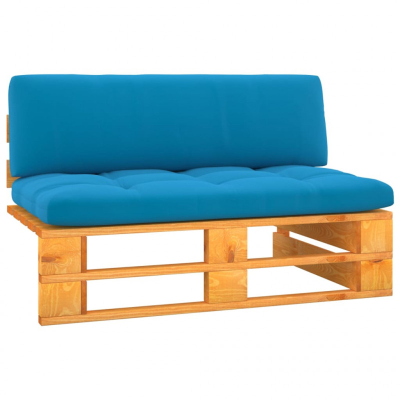 Ogrodowa sofa środkowa z palet, miodowy brąz, drewno sosnowe