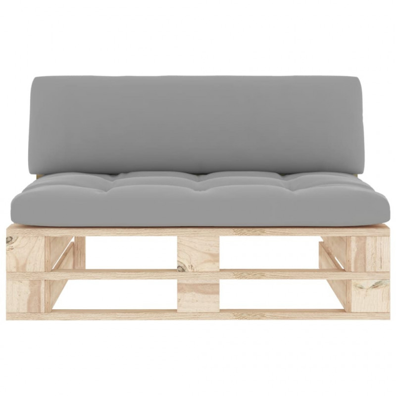 Ogrodowa sofa środkowa z palet, impregnowane drewno sosnowe