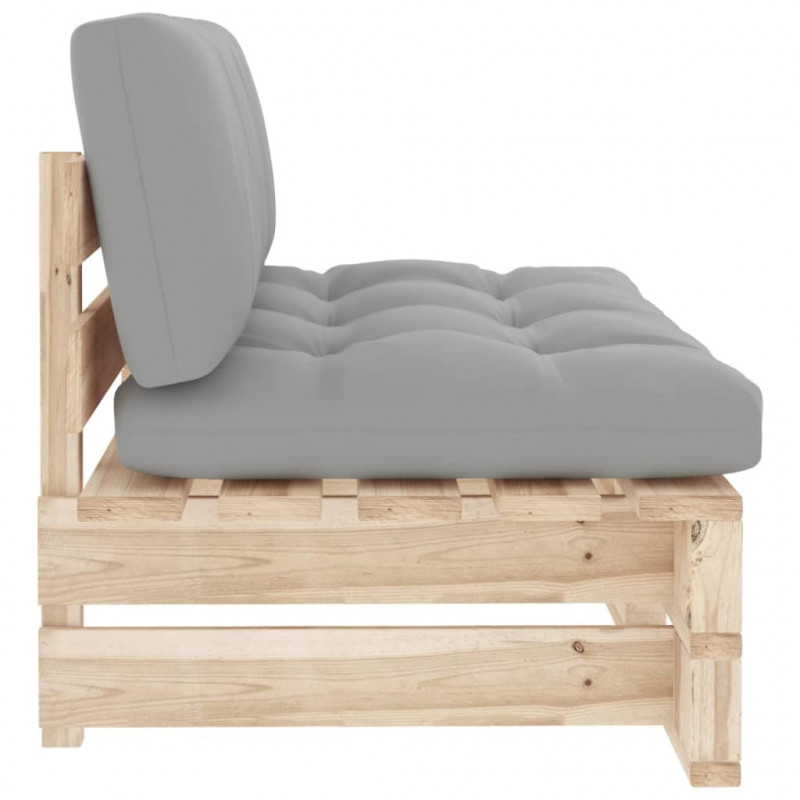 Ogrodowa sofa środkowa z palet, impregnowane drewno sosnowe