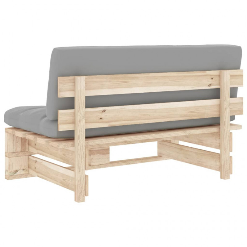 Ogrodowa sofa środkowa z palet, impregnowane drewno sosnowe