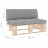 Ogrodowa sofa środkowa z palet, impregnowane drewno sosnowe