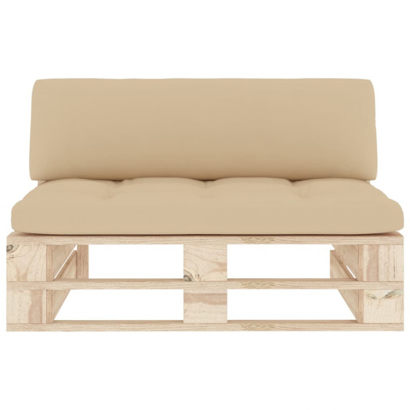 Ogrodowa sofa środkowa z palet, impregnowane drewno sosnowe