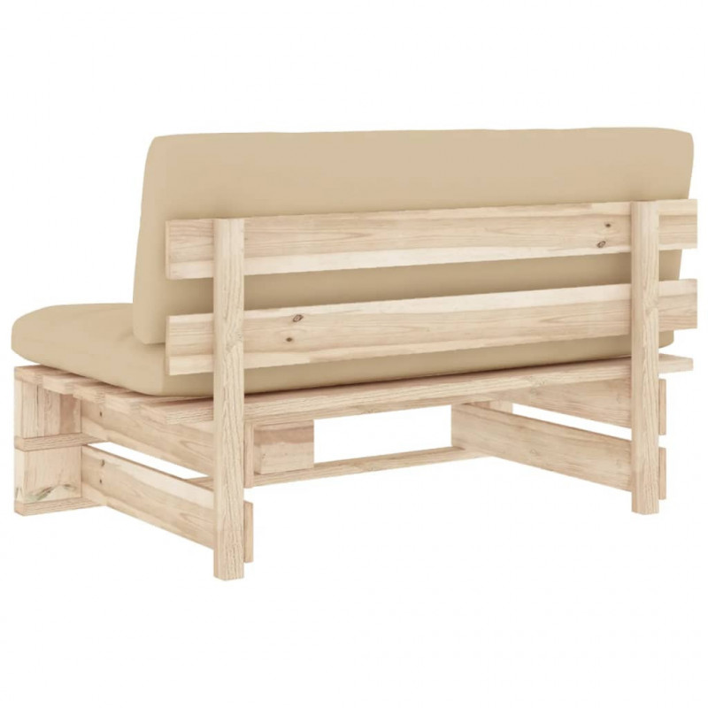 Ogrodowa sofa środkowa z palet, impregnowane drewno sosnowe