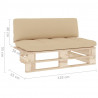 Ogrodowa sofa środkowa z palet, impregnowane drewno sosnowe