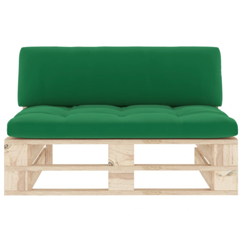 Ogrodowa sofa środkowa z palet, impregnowane drewno sosnowe
