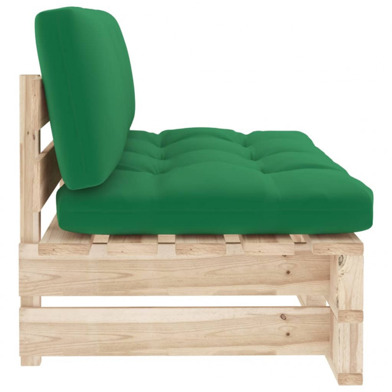 Ogrodowa sofa środkowa z palet, impregnowane drewno sosnowe