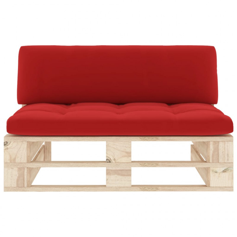 Ogrodowa sofa środkowa z palet, impregnowane drewno sosnowe
