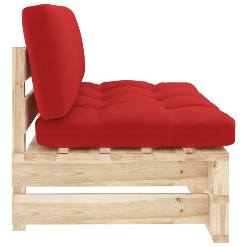 Ogrodowa sofa środkowa z palet, impregnowane drewno sosnowe