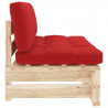 Ogrodowa sofa środkowa z palet, impregnowane drewno sosnowe