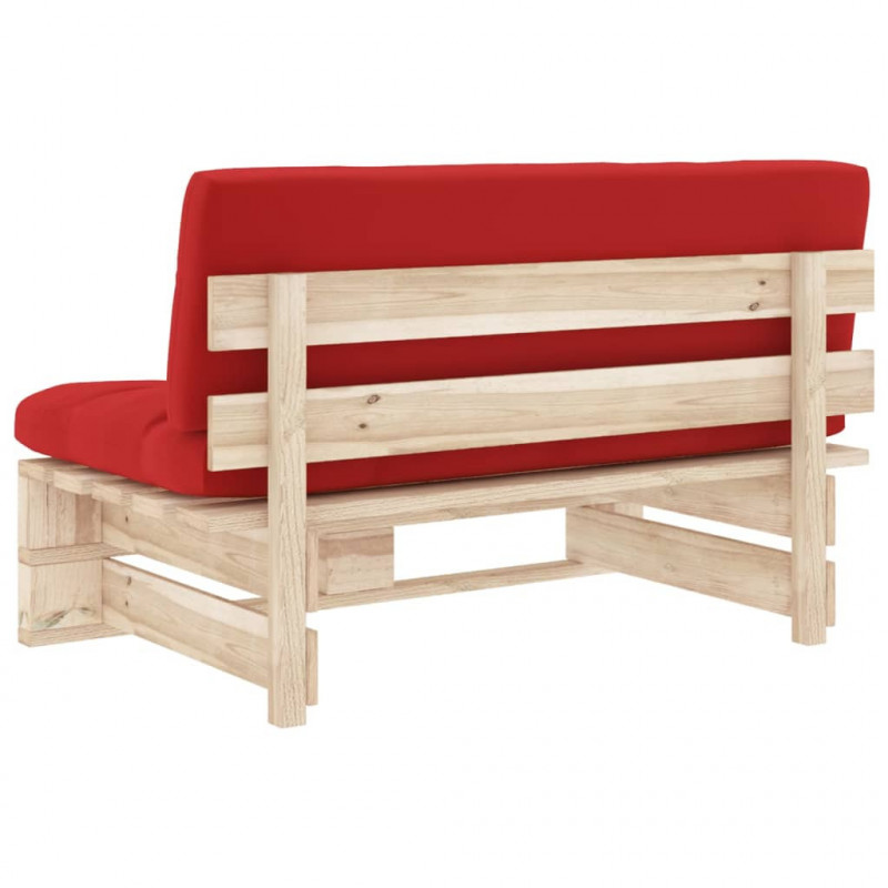 Ogrodowa sofa środkowa z palet, impregnowane drewno sosnowe