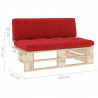 Ogrodowa sofa środkowa z palet, impregnowane drewno sosnowe