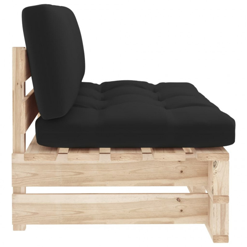 Ogrodowa sofa środkowa z palet, impregnowane drewno sosnowe