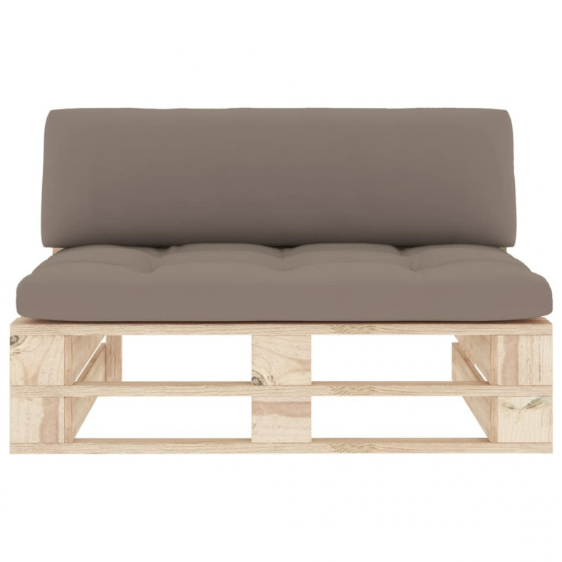 Ogrodowa sofa środkowa z palet, impregnowane drewno sosnowe