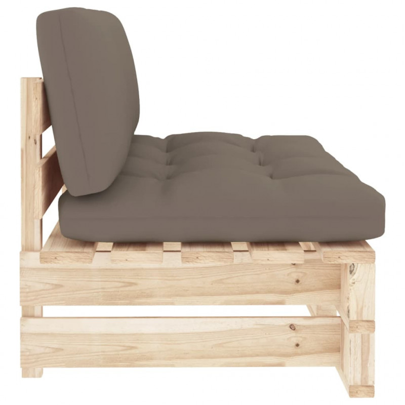Ogrodowa sofa środkowa z palet, impregnowane drewno sosnowe