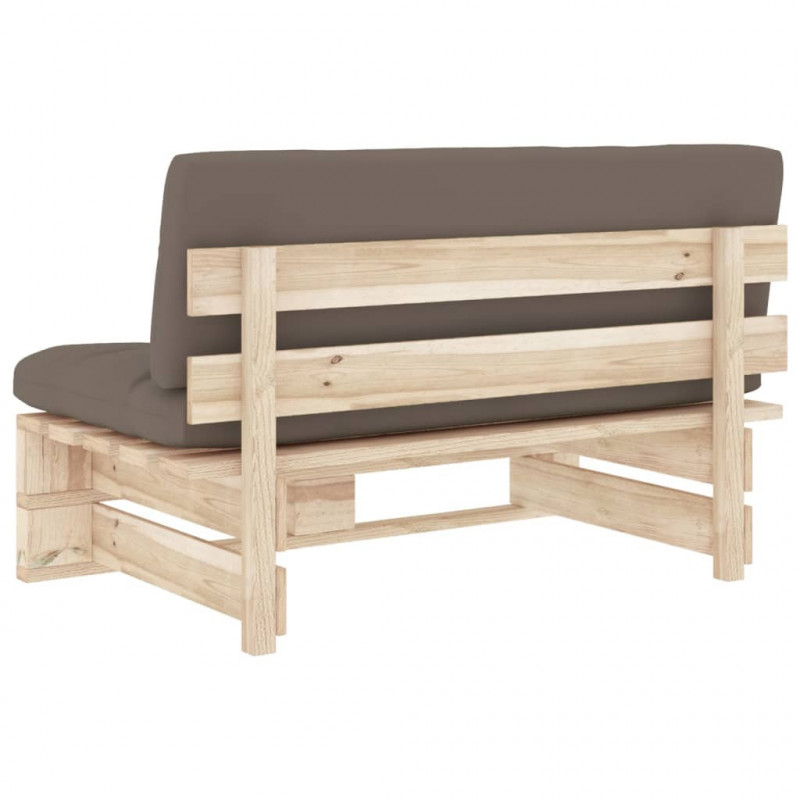 Ogrodowa sofa środkowa z palet, impregnowane drewno sosnowe