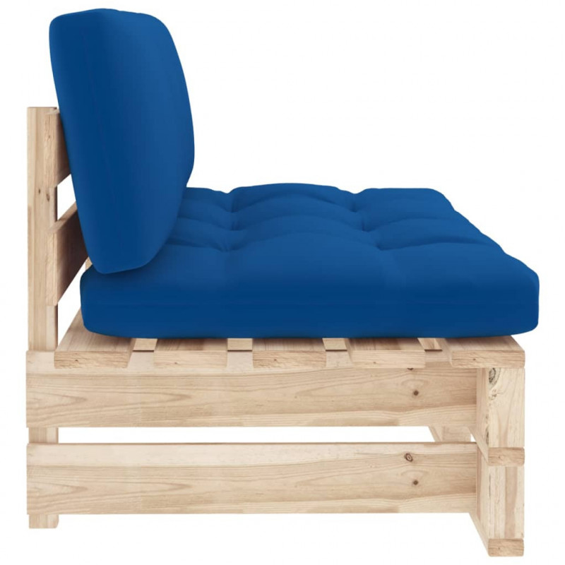 Ogrodowa sofa środkowa z palet, impregnowane drewno sosnowe